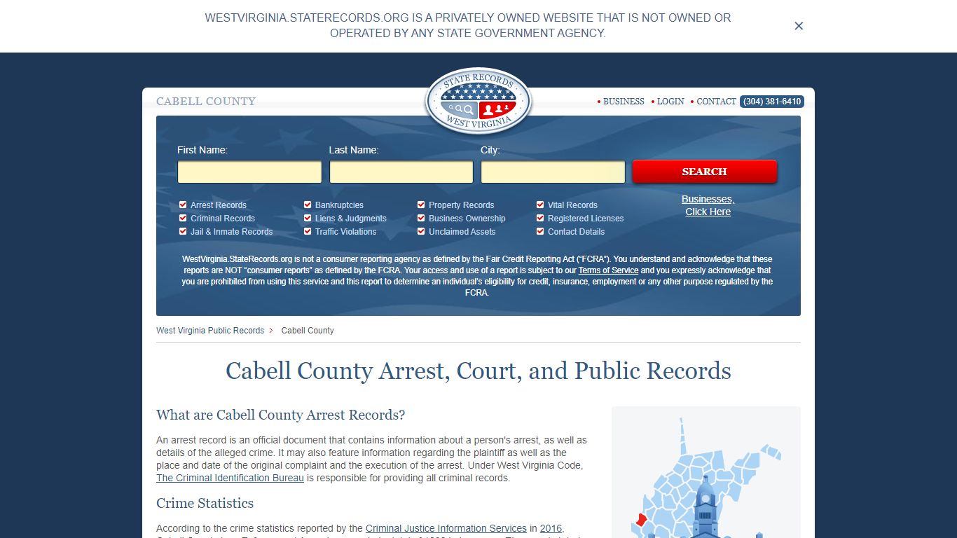 Cabell County Arrest, Court, and Public Records